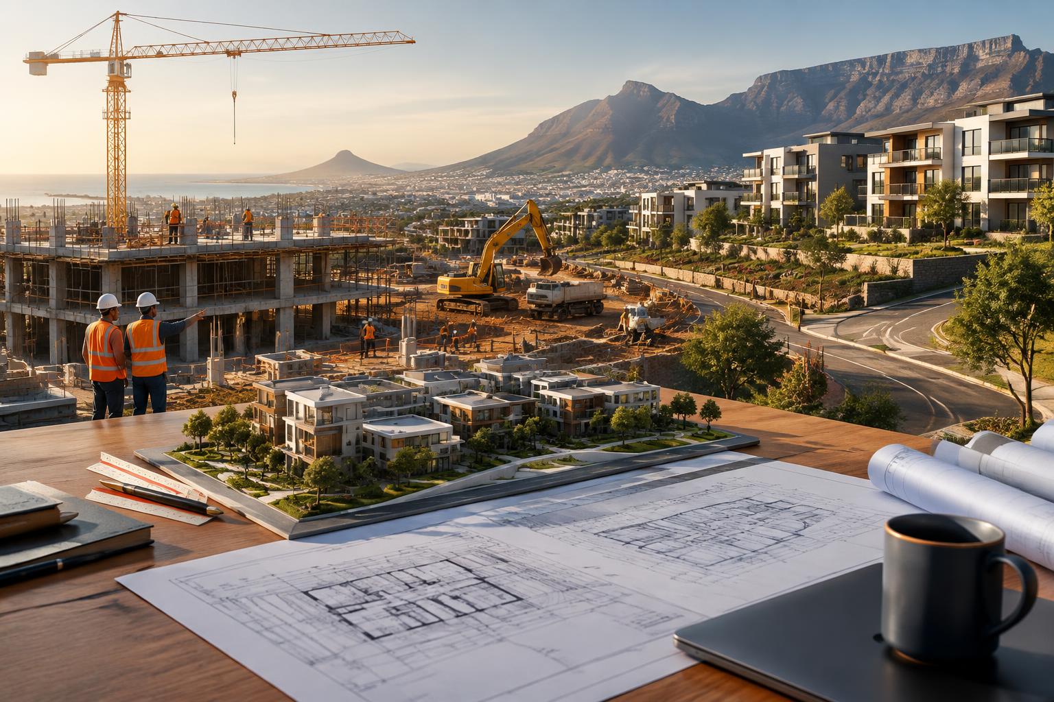 Property development lifecycle from design through construction