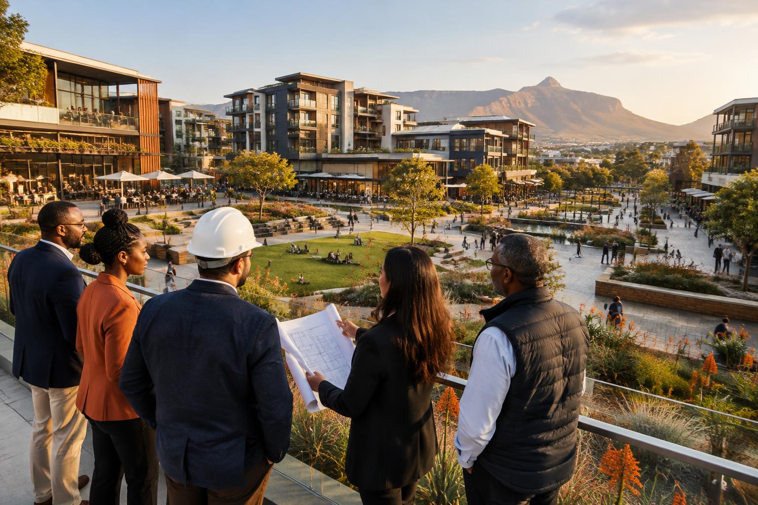 Ramalatso property development team reviewing a precinct